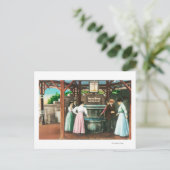 シャスタ水飲み噴水シーン ポストカード (スタンド正面)