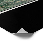 シャスタ湖カリフォルニア衛星ポスターマップ ポスター (角)