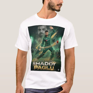 “シャダブ・ハーン - パキスタン・クリケット界のスピンキング” Tシャツ