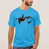 シャチとダイバー Tシャツ (正面)