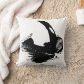 シャチのアクセントの枕"シャチ" クッション (ブランケット)