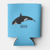 シャチのイラスト 缶クーラー (正面)