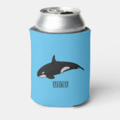 シャチのイラスト 缶クーラー (缶裏面)