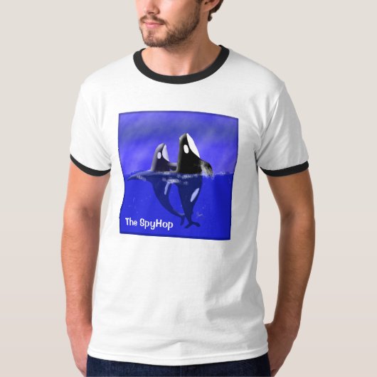 シャチのクジラのSpyHopのTシャツ Tシャツ (正面)