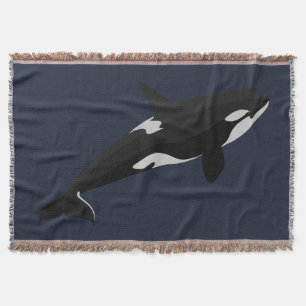 シャチのクジラ毛布のシャチの芸術のブランケット スローブランケット