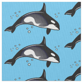 シャチのクジラ ファブリック