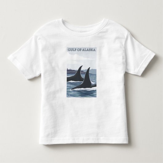 シャチのクジラ#1 -アラスカ湾 トドラーTシャツ (正面)
