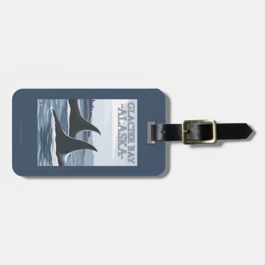 シャチのクジラ#1 -グレーシャー入江、アラスカ ラゲッジタグ (正面横)