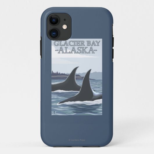 シャチのクジラ#1 -グレーシャー入江、アラスカ Case-Mate iPhoneケース (裏面)