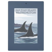 シャチのクジラ#1 -サンファン島、ワシントン州 クリップボード (裏面)