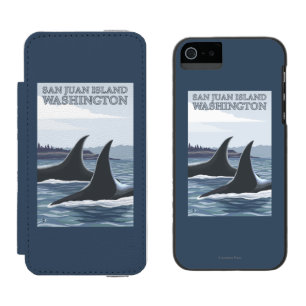 シャチのクジラ#1 -サンファン島、ワシントン州 iPhone SE/5/5sウォレットケース