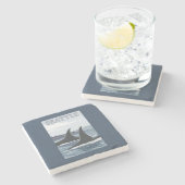 シャチのクジラ#1 -シアトル、ワシントン州 ストーンコースター (横)