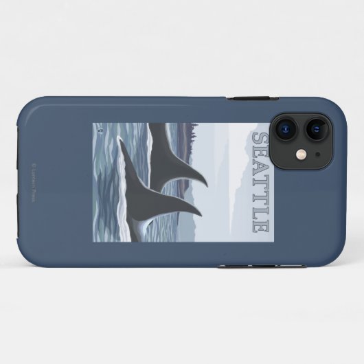 シャチのクジラ#1 -シアトル、ワシントン州 Case-Mate iPhoneケース (裏面(横))