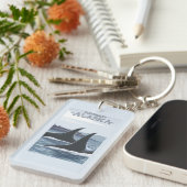 シャチのクジラ#1 -ジュノー、アラスカ キーホルダー (正面右)