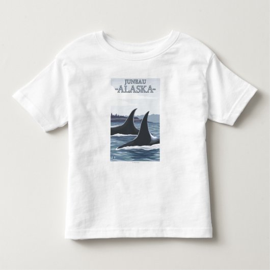 シャチのクジラ#1 -ジュノー、アラスカ トドラーTシャツ (正面)