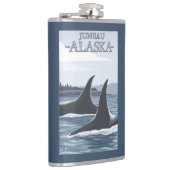 シャチのクジラ#1 -ジュノー、アラスカ フラスク (右)