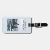 シャチのクジラ#1 -ジュノー、アラスカ ラゲッジタグ (正面横)