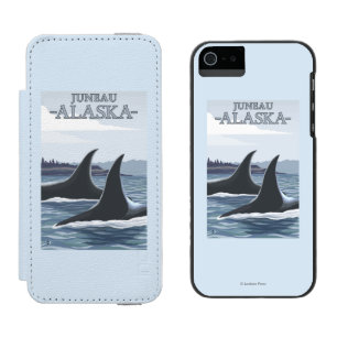 シャチのクジラ#1 -ジュノー、アラスカ iPhone SE/5/5sウォレットケース
