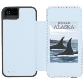 シャチのクジラ#1 -ジュノー、アラスカ INCIPIO iPhoneウォレットケース (フォリオオープン)