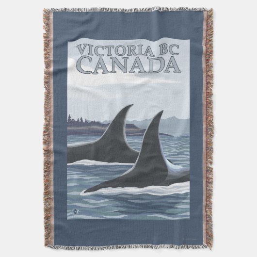 シャチのクジラ#1 -ビクトリア、紀元前にカナダ スローブランケット (正面縦)
