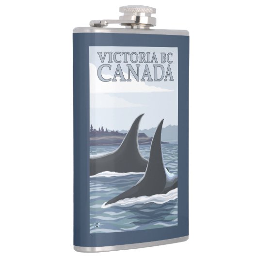 シャチのクジラ#1 -ビクトリア、紀元前にカナダ フラスク (右)