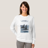 シャチのクジラ#1 -ホーマー、アラスカ Tシャツ (正面フル)