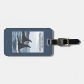 シャチのクジラ#1 -ローペッツ、ワシントン州 ラゲッジタグ (正面横)