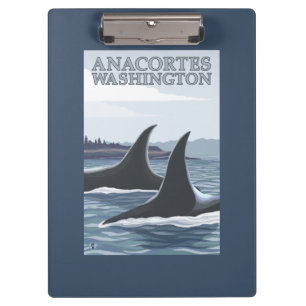 シャチのクジラ#1 - Anacortes、ワシントン州 クリップボード