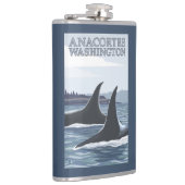 シャチのクジラ#1 - Anacortes、ワシントン州 フラスク (右)