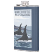 シャチのクジラ#1 - Anacortes、ワシントン州 フラスク (左)