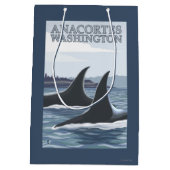 シャチのクジラ#1 - Anacortes、ワシントン州 ミディアムペーパーバッグ (裏面)
