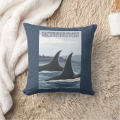 シャチのクジラ#1 - Bainbridgeの島、ワシントン州 クッション (ブランケット)