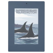 シャチのクジラ#1 - Bainbridgeの島、ワシントン州 クリップボード (裏面)