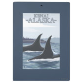 シャチのクジラ#1 - Kenai、アラスカ クリップボード (裏面)