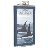 シャチのクジラ#1 - Kenai、アラスカ フラスク (右)