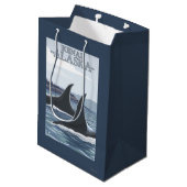 シャチのクジラ#1 - Kenai、アラスカ ミディアムペーパーバッグ (裏面アングル)