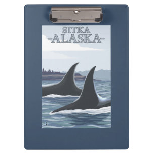 シャチのクジラ#1 - Sitka、アラスカ クリップボード