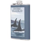 シャチのクジラ#1 - Skagway、アラスカ フラスク (左)