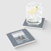 シャチのクジラ#1 - Whidbey、ワシントン州 ストーンコースター (横)