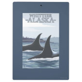 シャチのクジラ#1 - Whittier、アラスカ クリップボード (裏面)