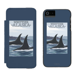 シャチのクジラ#1 - Whittier、アラスカ iPhone SE/5/5sウォレットケース