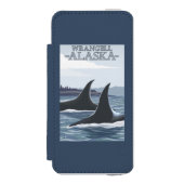 シャチのクジラ#1 - Wrangell、アラスカ Incipio iPhoneウォレットケース (フォリオ 正面)