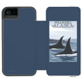 シャチのクジラ#1 - Wrangell、アラスカ Incipio iPhoneウォレットケース (フォリオオープン)