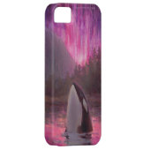 シャチのシャチおよびピンクかマゼンタのNorthern Lights Case-Mate iPhoneケース (裏面/右)