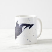 シャチのシャチのイラストレーション コーヒーマグカップ (正面右)