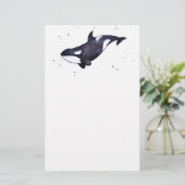 シャチのシャチのイラストレーション 便箋 (スタンド正面)