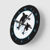 シャチのシャチ ラウンド壁時計 (傾斜)