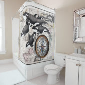 シャチのポッド シャワーカーテン (インサイチュ)