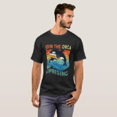 シャチの反乱 オルカの反乱に加わりましょう 2023 くじらたちよ Tシャツ (正面フル)
