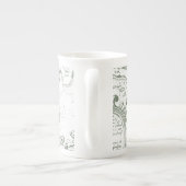 シャチの地図の緑 ボーンチャイナマグカップ (裏面)